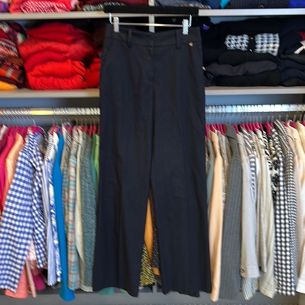 Trina Turk navy wool blend 4 pocket trousers size 2